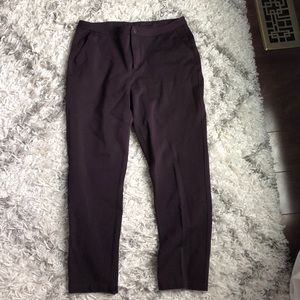 Lululemon eggplant ankle length work pants pockets
